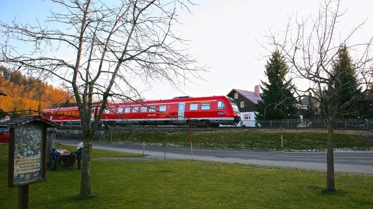 Поезд из Оберстдорфа.
